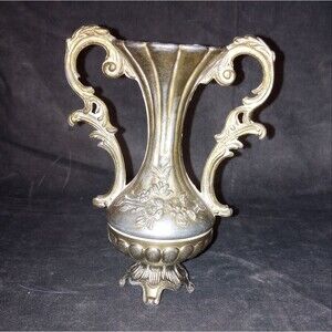 Vintage Florentine Brass Bud Vase Made in Italy 4.75 in Tall EUC